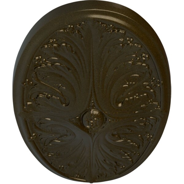 Madrid Ceiling Medallion, Hand-Painted Green Gold, 24 3/4W X 12 1/2H X 1 3/4P